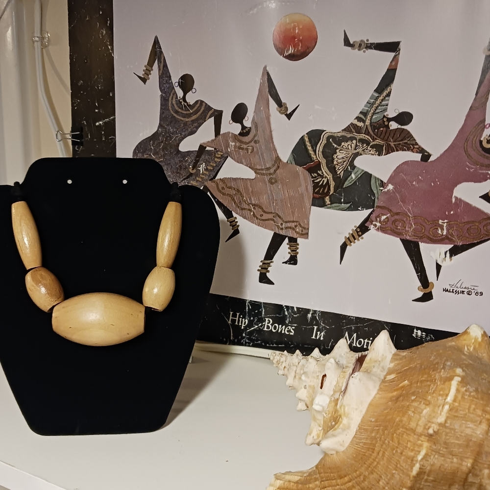 Large Wooden Bead Necklace
